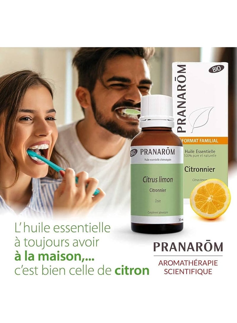 PRANAROM Pranarôm Lemon Essential Oil (Citrus limon) Organic 30ml - Image 2